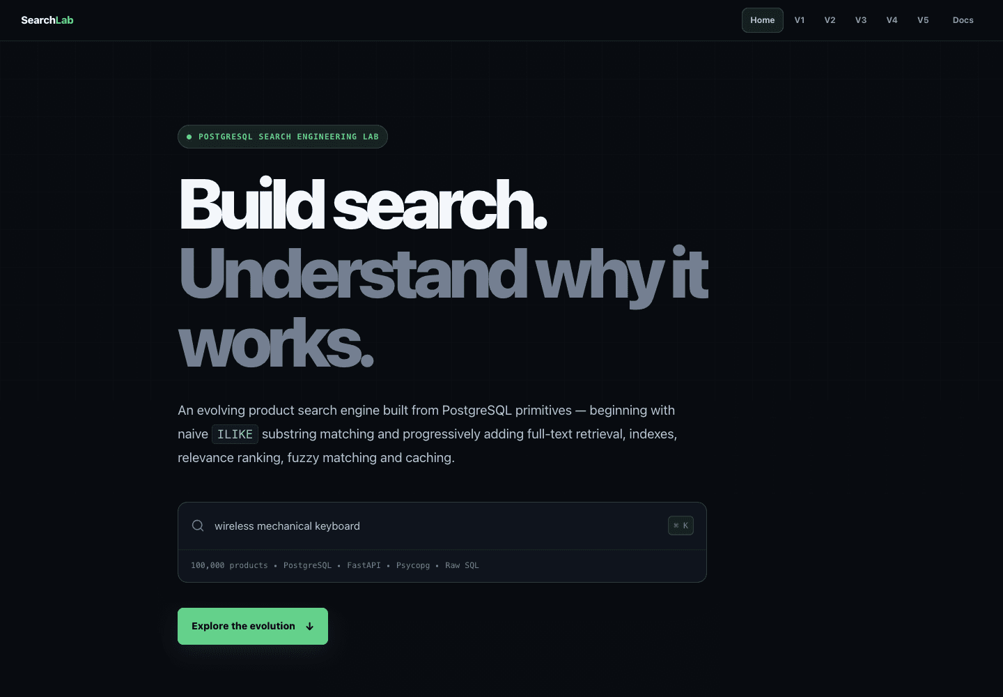 Advanced Search System interface